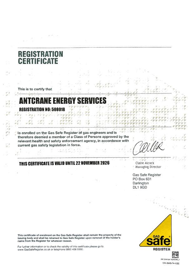 Gas Safe Certification 2025